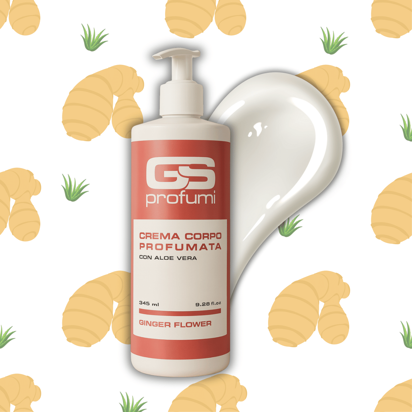 Ginger Flower - Crema Corpo con Aloe Vera | GS Profumi - 345ml