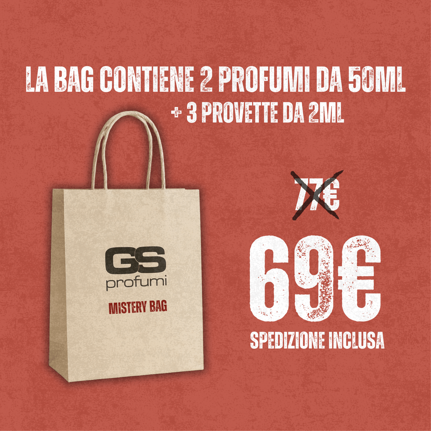 GS Mistery Bag | 2 Fragranze da 50ml + 3 Provette da 2ml