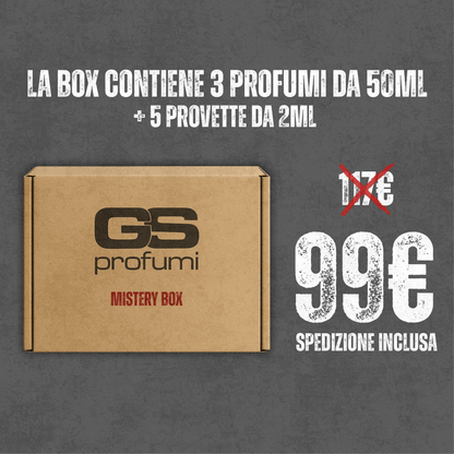 GS Mistery Box | 3 Fragranze da 50ml + 5 Provette da 2ml