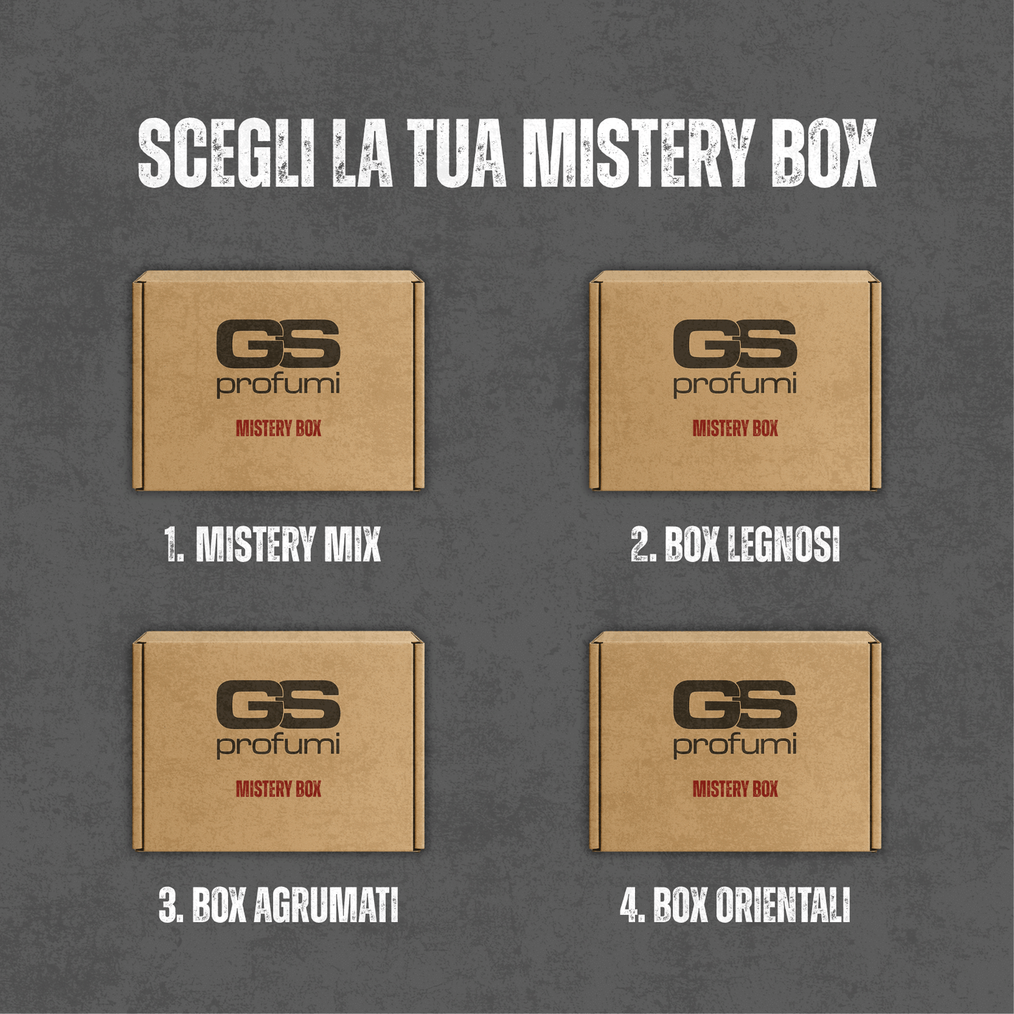 GS Mistery Box | 3 Fragranze da 50ml + 5 Provette da 2ml
